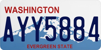 WA license plate AYY5884