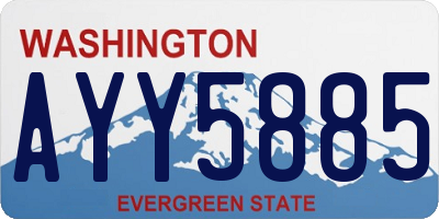 WA license plate AYY5885