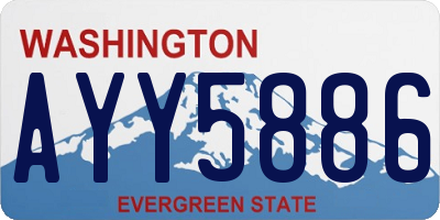 WA license plate AYY5886