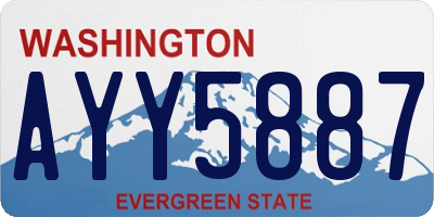 WA license plate AYY5887