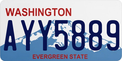 WA license plate AYY5889