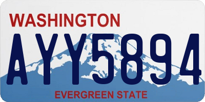 WA license plate AYY5894