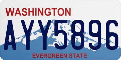 WA license plate AYY5896