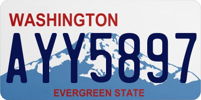 WA license plate AYY5897