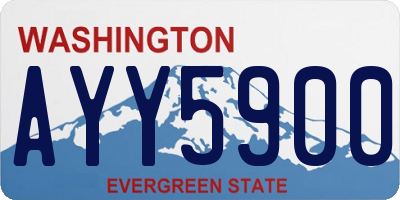 WA license plate AYY5900