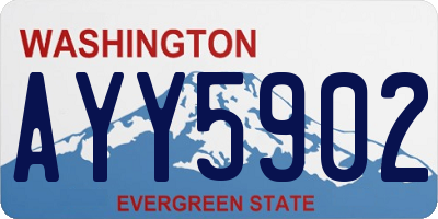 WA license plate AYY5902