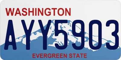 WA license plate AYY5903