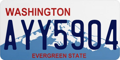 WA license plate AYY5904