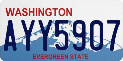 WA license plate AYY5907