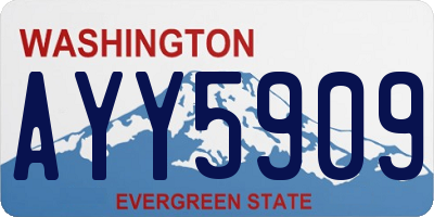 WA license plate AYY5909