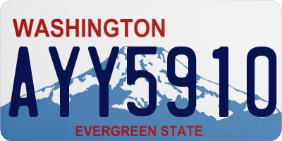 WA license plate AYY5910