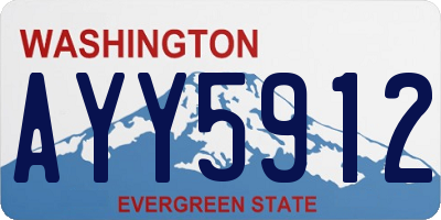 WA license plate AYY5912