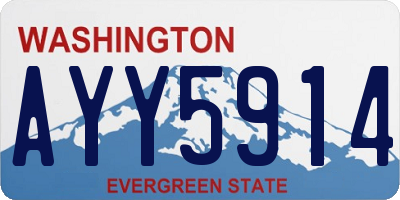 WA license plate AYY5914