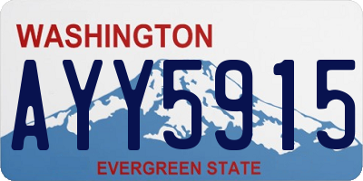 WA license plate AYY5915