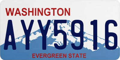 WA license plate AYY5916