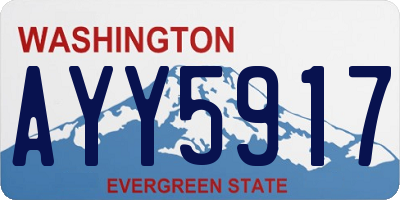 WA license plate AYY5917