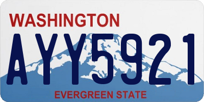 WA license plate AYY5921