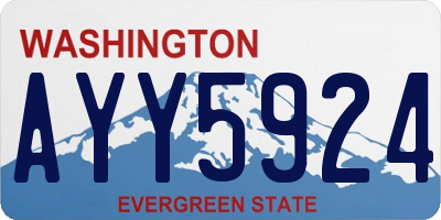 WA license plate AYY5924