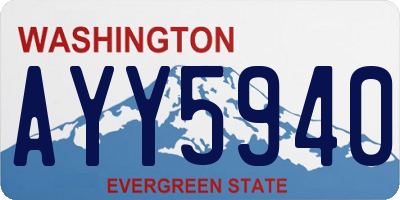 WA license plate AYY5940