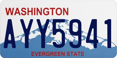 WA license plate AYY5941