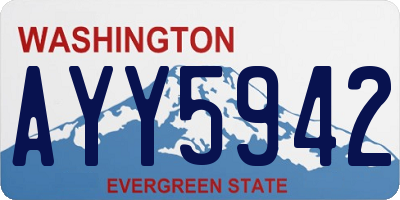 WA license plate AYY5942