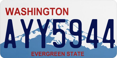 WA license plate AYY5944