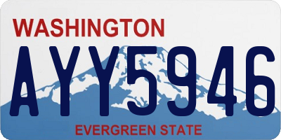 WA license plate AYY5946