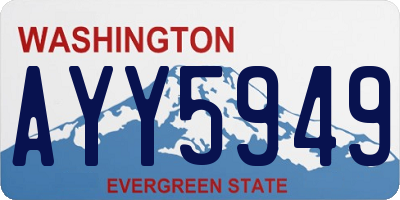 WA license plate AYY5949