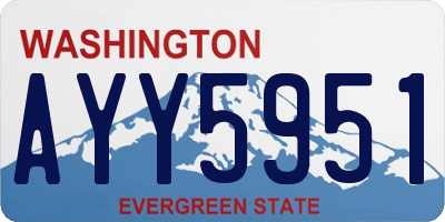 WA license plate AYY5951