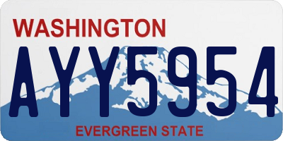 WA license plate AYY5954