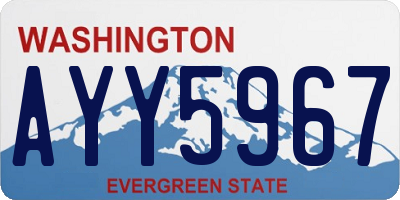 WA license plate AYY5967