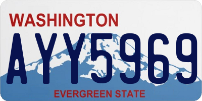 WA license plate AYY5969