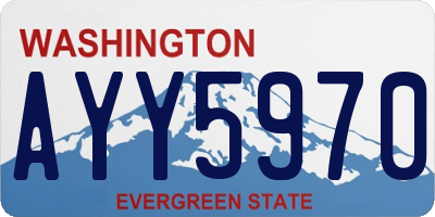 WA license plate AYY5970