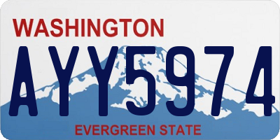 WA license plate AYY5974