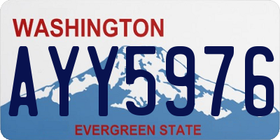 WA license plate AYY5976