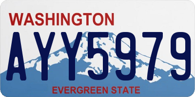 WA license plate AYY5979