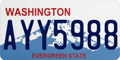 WA license plate AYY5988