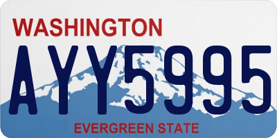 WA license plate AYY5995