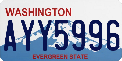 WA license plate AYY5996