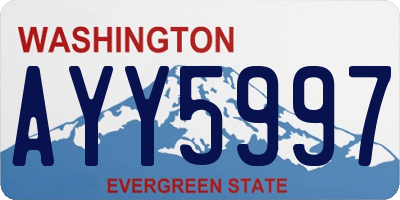 WA license plate AYY5997