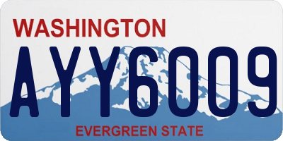 WA license plate AYY6009