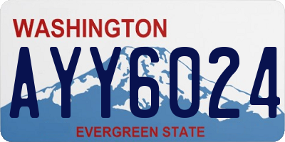 WA license plate AYY6024