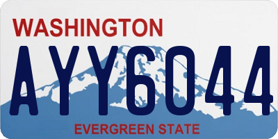 WA license plate AYY6044