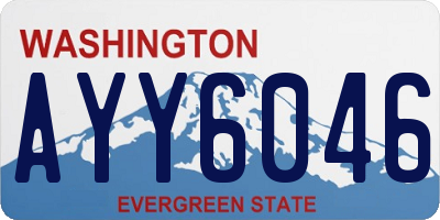 WA license plate AYY6046