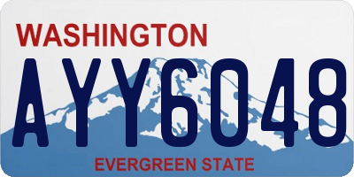 WA license plate AYY6048