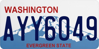 WA license plate AYY6049