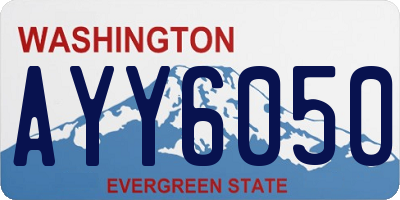 WA license plate AYY6050