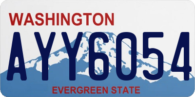 WA license plate AYY6054