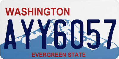 WA license plate AYY6057