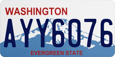 WA license plate AYY6076